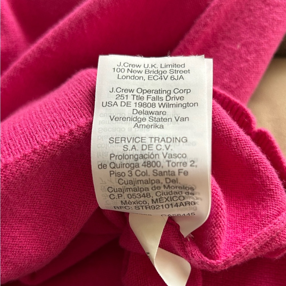 J. Crew Barbie Core Magenta Pink Knit Sleeveless Sweater Tank Top Size S - Picture 8 of 10
